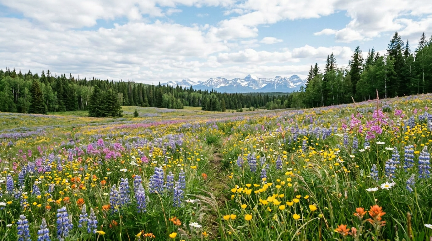 Firefly_Gemini_Flash_path_should_be_more_worn..._overall_more_overgrown_flowers_146787.png