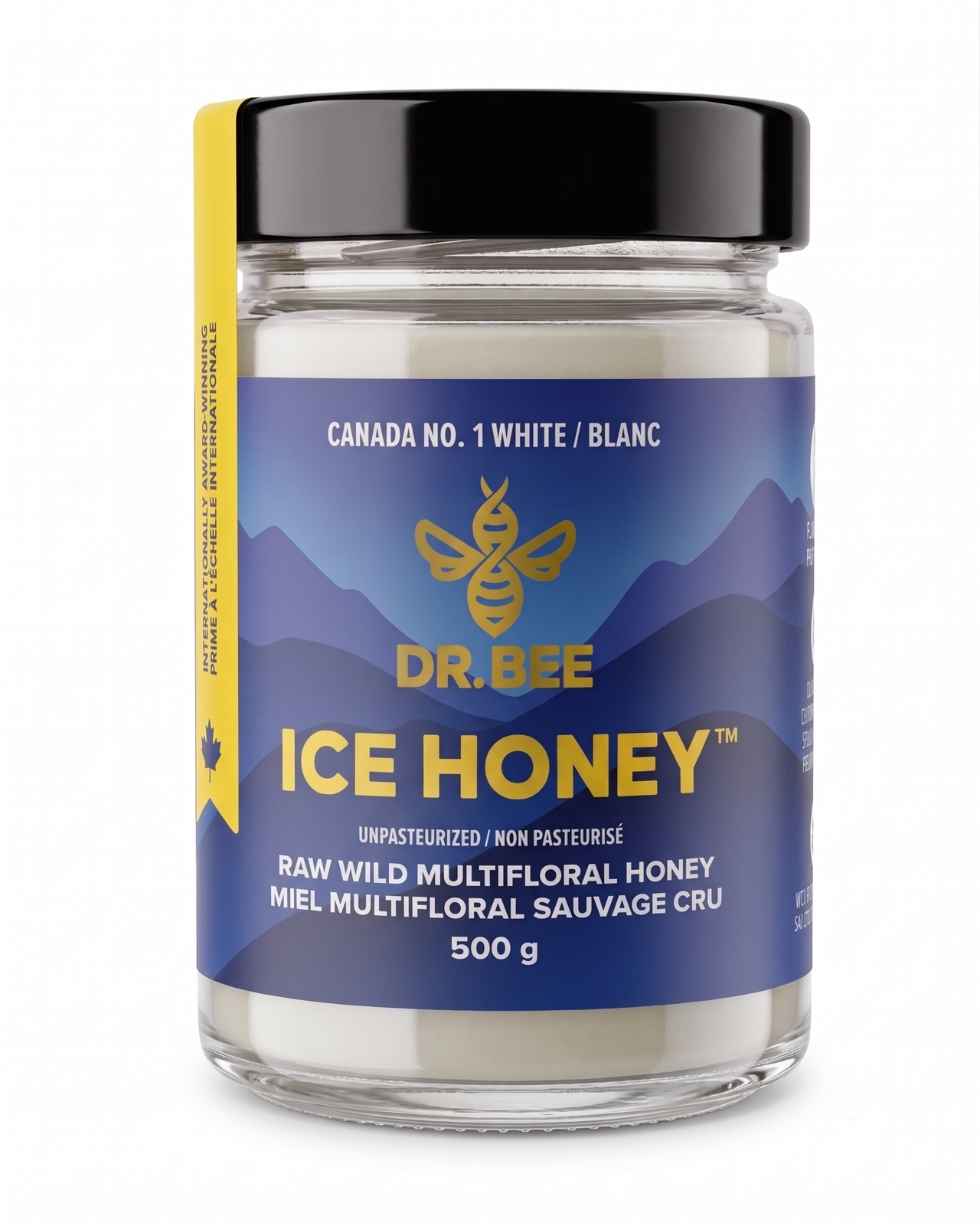 Dr. Bee Ice Honey raw Canadian honey, 500g jar